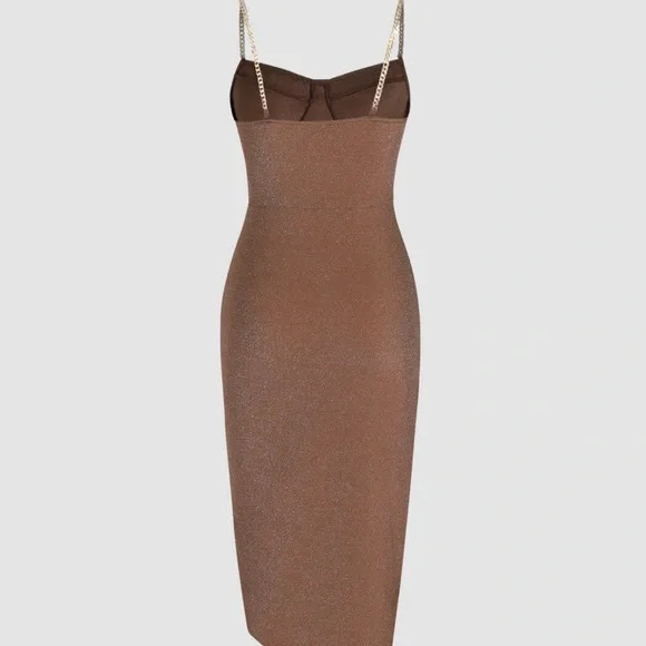 Cider Brown Ruched Dress - Picture 2 of 5